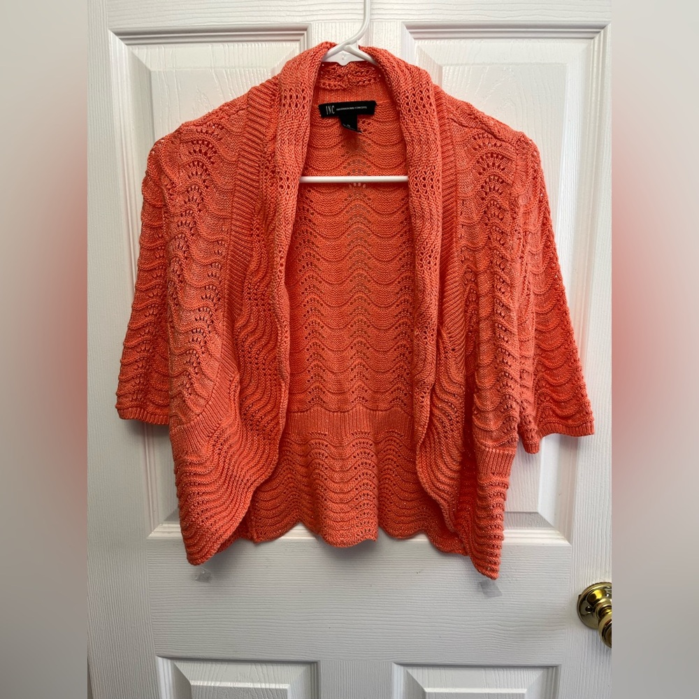 INC International Concepts Coral Knit Women's Shrug